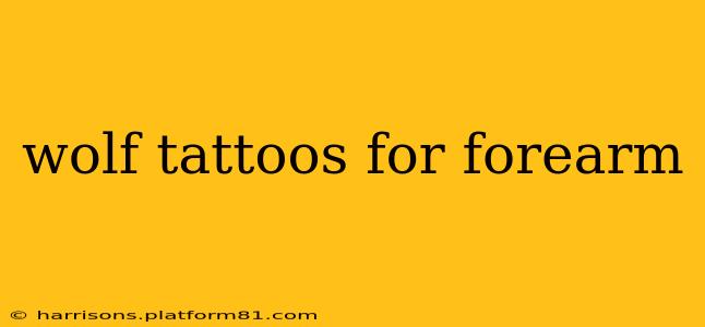 wolf tattoos for forearm