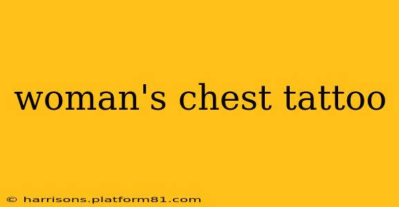 woman's chest tattoo