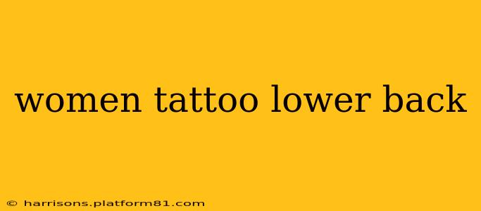 women tattoo lower back