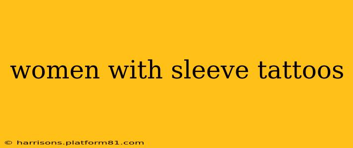 women with sleeve tattoos