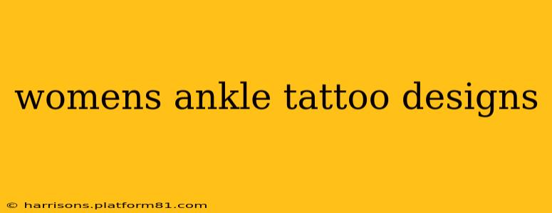 womens ankle tattoo designs