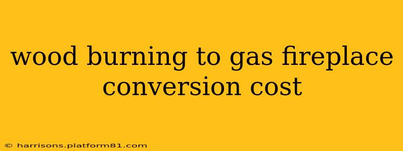 wood burning to gas fireplace conversion cost