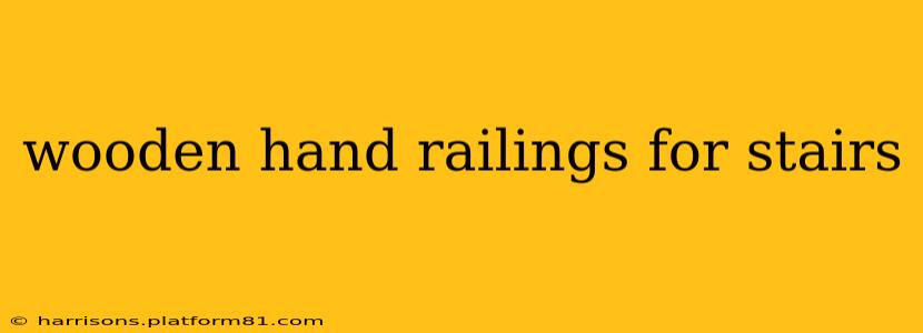 wooden hand railings for stairs