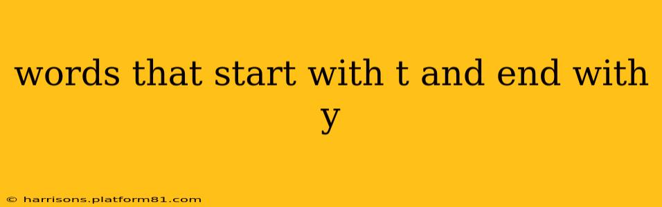 words that start with t and end with y