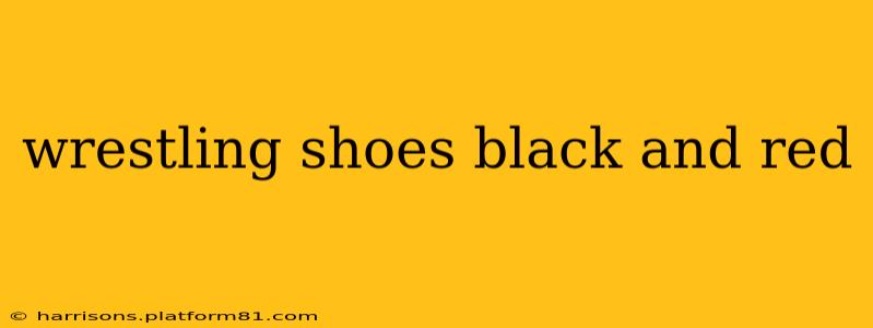 wrestling shoes black and red