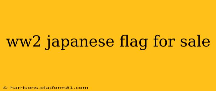 ww2 japanese flag for sale