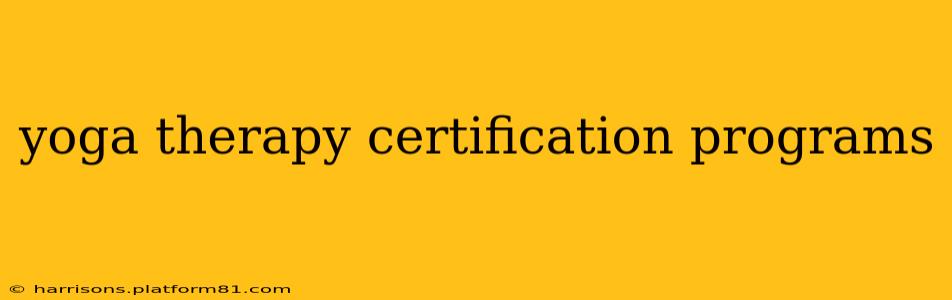 yoga therapy certification programs