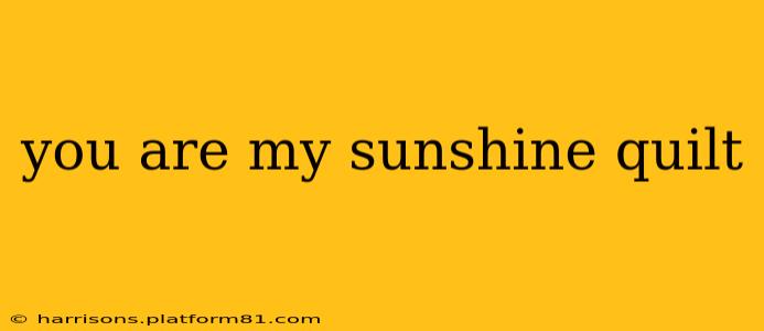 you are my sunshine quilt
