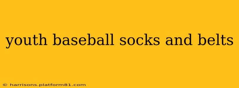 youth baseball socks and belts