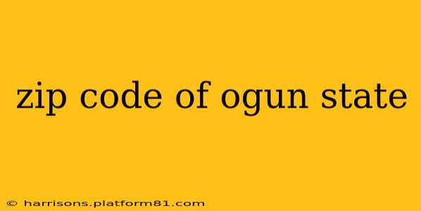 zip code of ogun state